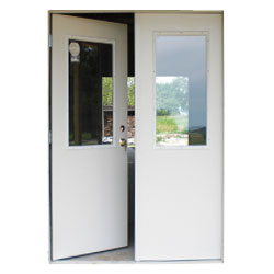 6068 Double Steel Door White