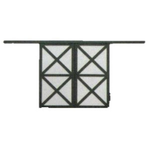 Sliding Double Door with Crossbucks