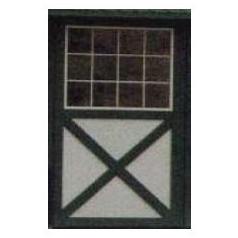 Sliding Single Door w/Crossbucks & Top Window